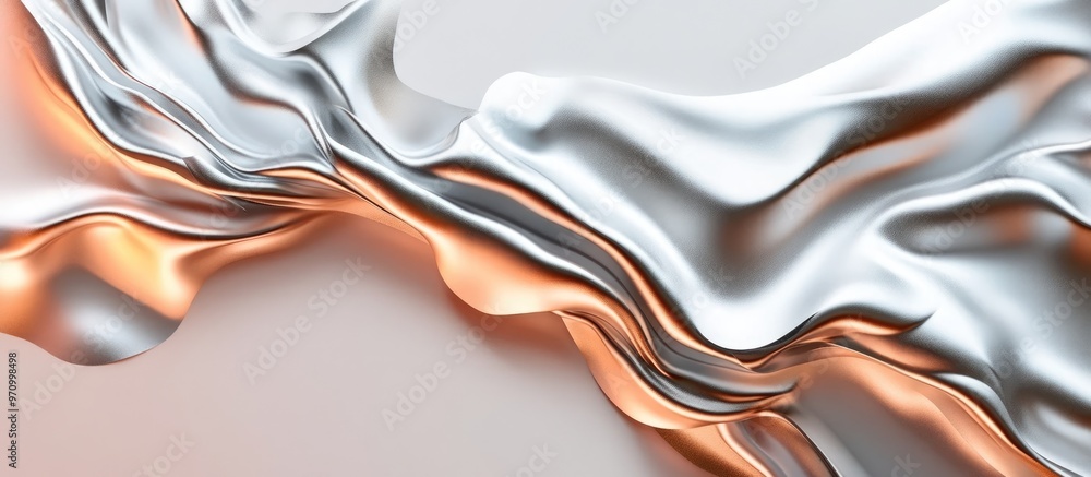 Poster metallic gradient and shadow contour map isolated on a white background