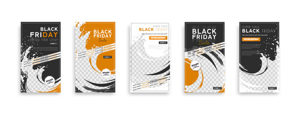Black friday sale social media post and story design template. Suitable for social media, flyers, banner, and web.