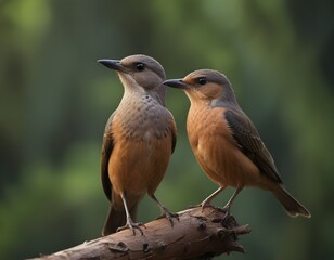 brown rock chat bird portrait photo