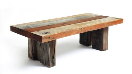 Rustic Wooden Coffee Table with Reclaimed Wood