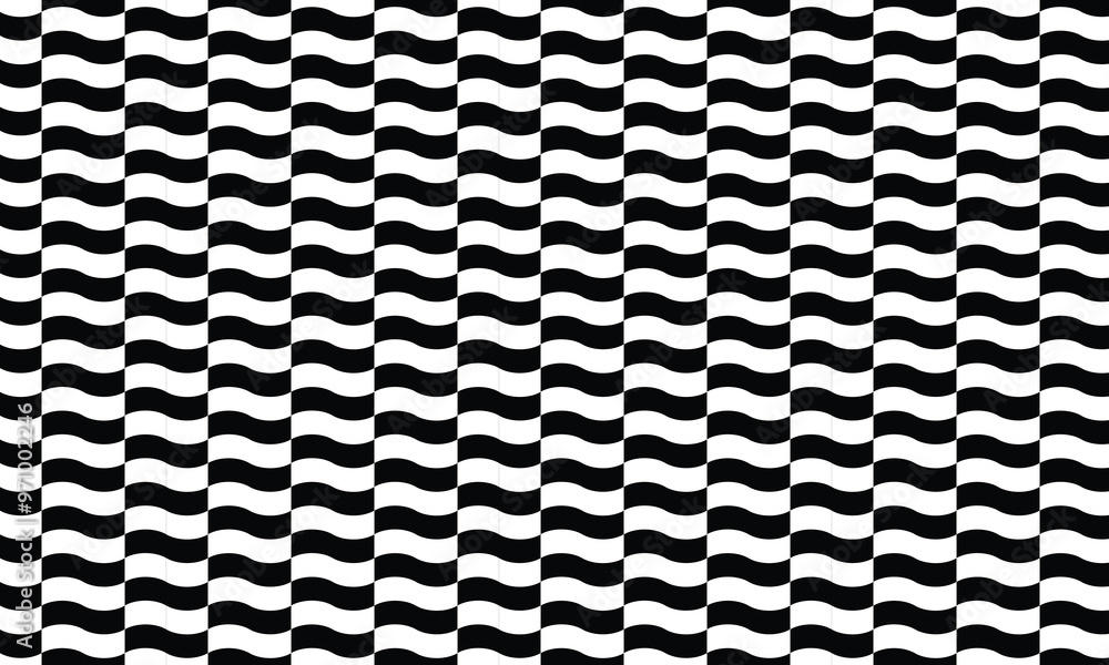 Poster wavy line pattern featuring repeating horizontal waves, dynamic and rhythmic geometric design. suita