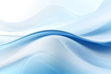 Obraz premium Abstract blue and white background with smooth lines.