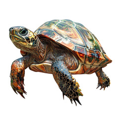 Obraz premium turtle on white background