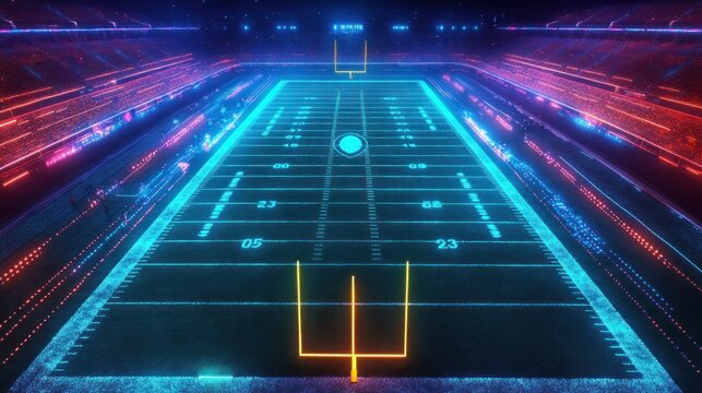 Futuristic American Football Stadium - Powered by Adobe