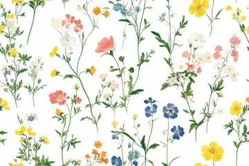 Botanical illustration flower and plant 