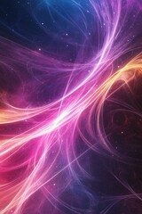 Obraz premium Abstract background featuring twisted light fibers and glowing lines effect