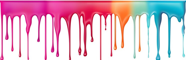 A blue and orange paint dripping design.