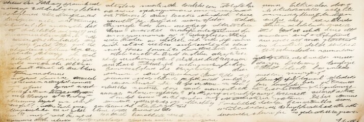 Obraz premium An intricate and beautifully handwritten text showcasing a classic cursive style on aged paper