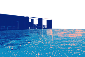 PNG Swimming pool outdoors ocean sky.