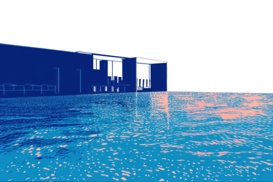 PNG Swimming pool outdoors ocean sky. - Powered by Adobe