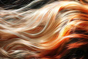 Texture of beautiful hair redheads , background of colored lush female hairstyle.