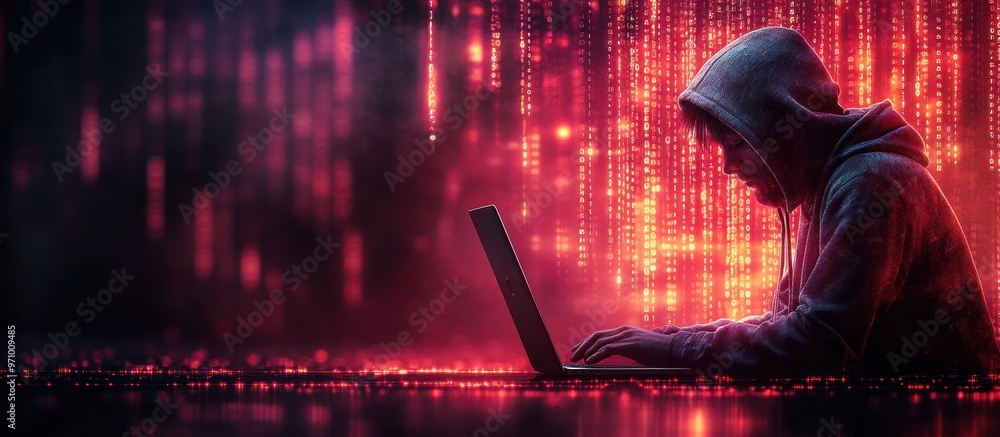 Poster hacker in the digital world