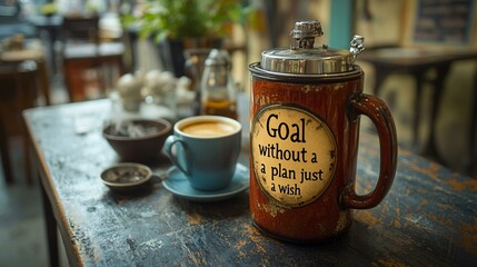 this A motivational quote “Goal without a plan is just a wish” displayed on a stylish, inspiring background.