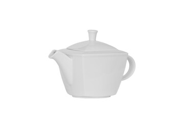 white teapot isolated on a white background