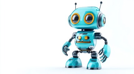 Fototapeta premium Cute Blue Robot