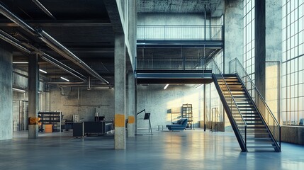 Fototapeta premium Cutting-edge technology driving innovation in a modern industrial setting.