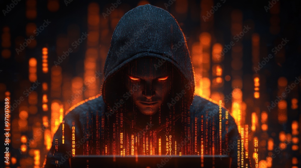 Aufkleber hacker in the matrix