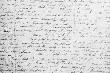 Abstract background handwritten vintage style letter in cursive. Script, calligraphy ink writing