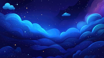Dreamy Celestial Night Sky With Constellations And Swirls Mystical Galaxy Space Background