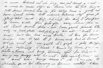 Abstract background handwritten vintage style letter in cursive. Script, calligraphy ink writing