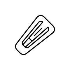 Hair clip outline icons, minimalist vector illustration ,simple transparent graphic element .Isolated on white background