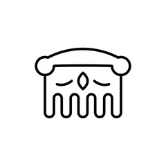 Hair clip outline icons, minimalist vector illustration ,simple transparent graphic element .Isolated on white background