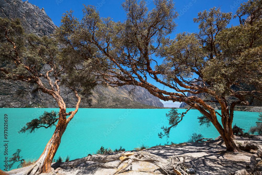 Wall mural lake in cordillera