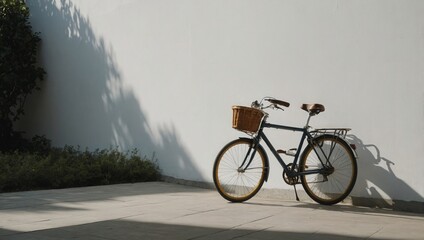 Obraz premium vintage bicycle against a white wall