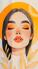 Serene Beauty: A Minimalist Portrait of a Woman