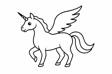 white horse with a mane