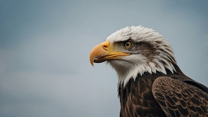 Naklejka premium American eagle staring on a clear background.