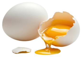 PNG Fresh cracked egg yolk spill