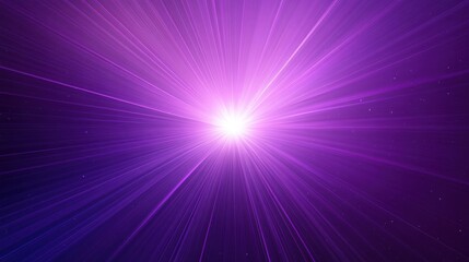 Vibrant Purple Light Burst with Radiating Beams and Glowing Center on Dark Background