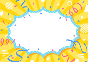 Pop and colorful speech bubble background material
