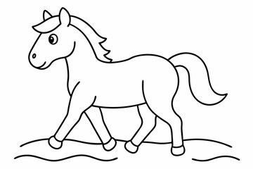 white horse with a mane