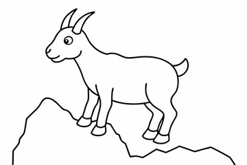 goat on white background