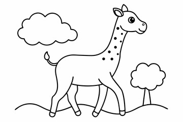 Fototapeta premium giraffe cartoon illustration