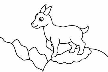 goat on white background