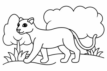 coloring page of a tiger
