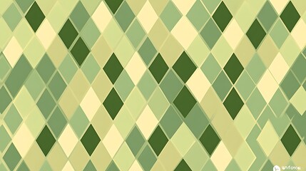Abstract Green and Yellow Diamond Pattern