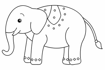 elephant cartoon isolated on white