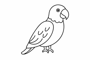 cartoon parrot on a branch