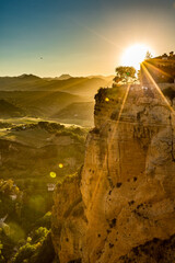 Ronda, Spain, sunsetting view from the amazing Andalusian city