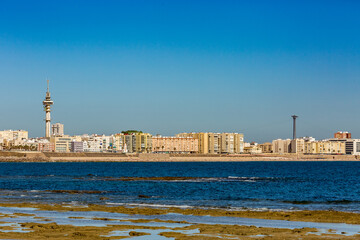Naklejka premium Spain, Andalusia, Cadiz, view of the city of the sea