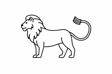 lion black and white