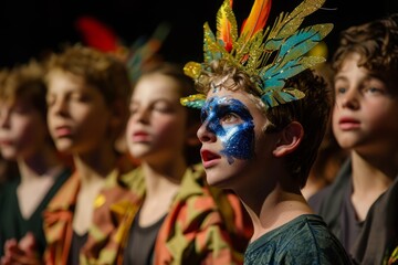 Children are little artists on stage