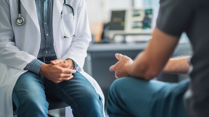 Obraz premium patient_sitting_on_the_exam_table