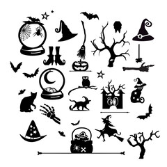 Halloween Vector Set Icons 