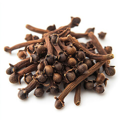 clove exotic tropical spices on isolated white background