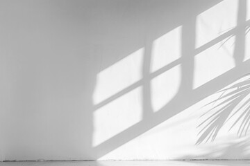 Fototapeta premium PNG Sunlit wall with window shadows